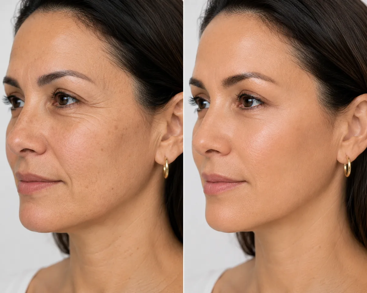 Antes y después — toxina botulínica rejuvenecimiento global — Lumina Botox